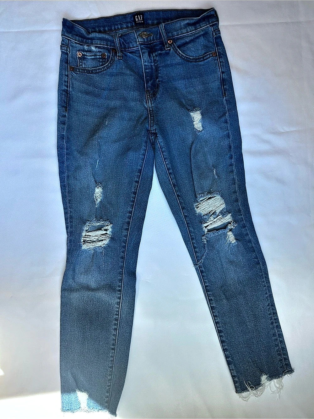 GAP Best Girlfriend Distressed Jeans Blue Women’s Size 26R